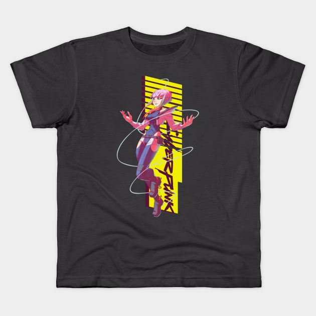 Lucy cyberpunk edgerunners Kids T-Shirt by sythelum